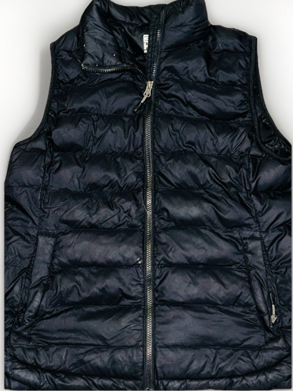 32 Degrees Heat Packable Down Puffer Vest Womens MED Black Full Zip Ultralight